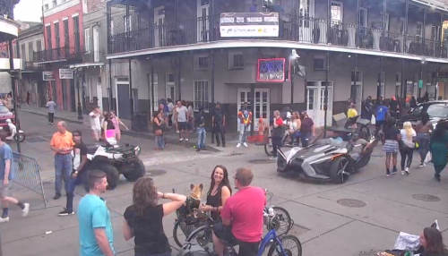 Bourbon Street of the French Quarter in Louisiana